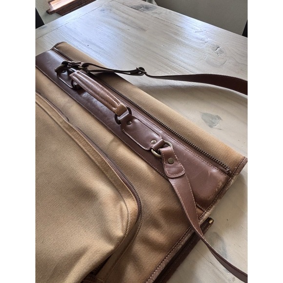 Vtg Ghurka Marley Hodgson #83 The Packet Canvas & Leather Garment Bag 1988 K 198 - Picture 11 of 16